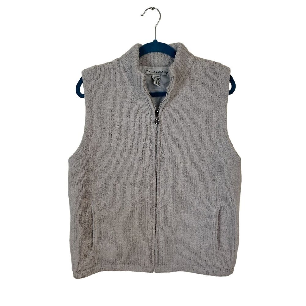 Colorado Clothing Womens Fleece Vest XL Cream Natural Ivory Zip Front